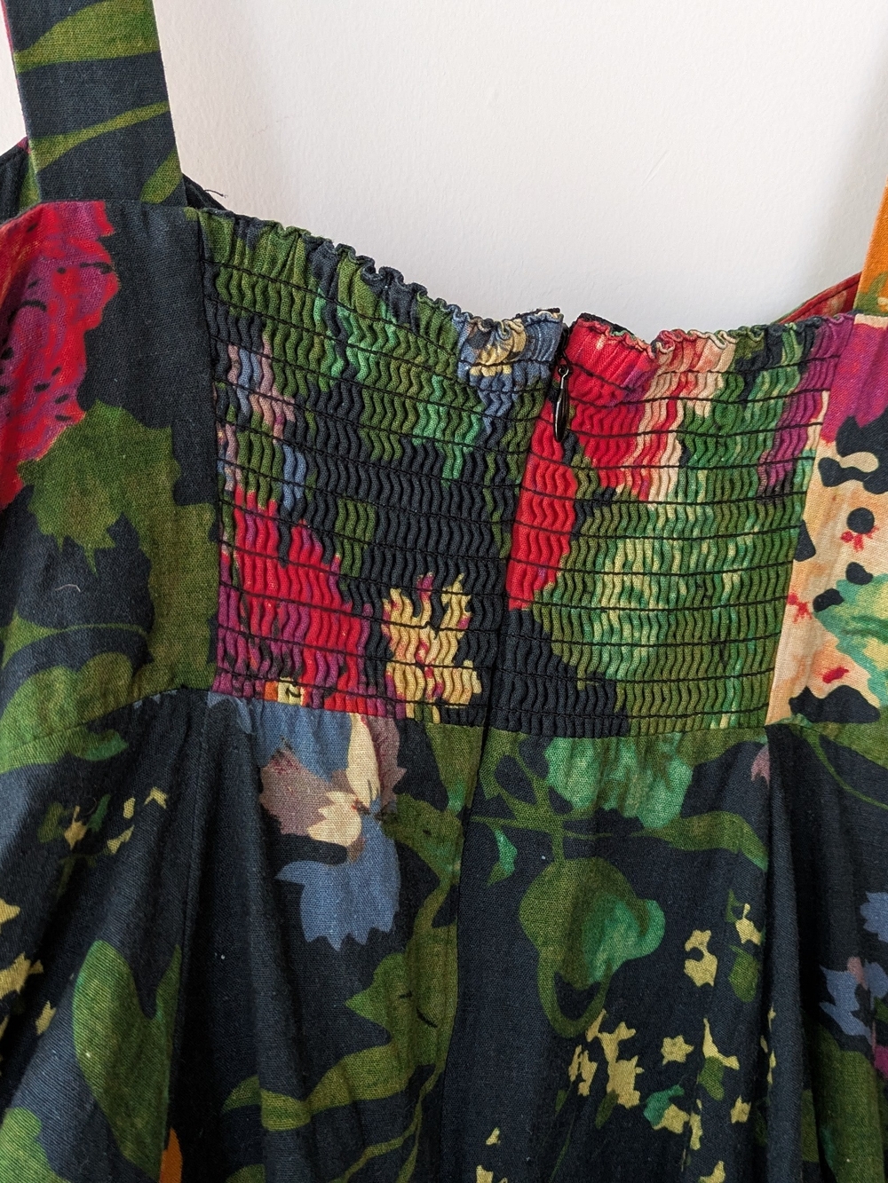 Sezane Salie Floral Babydoll Sundress - Black with Multicolor Flowers - Picture 4 of 6
